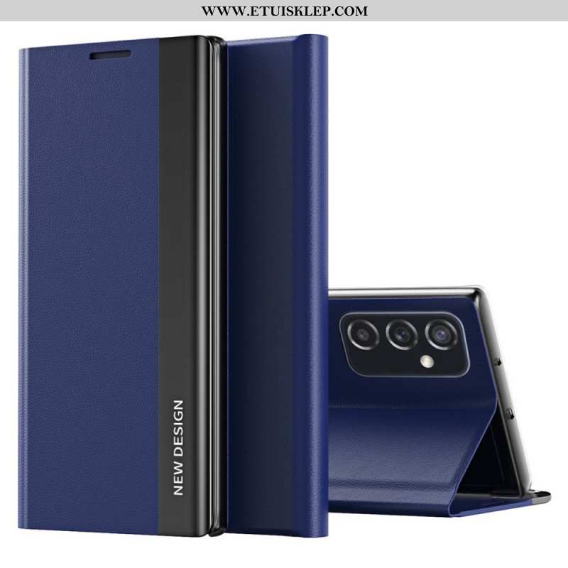 Etui Na Telefon do Samsung Galaxy M52 5G Etui Folio Magnetyczne Zapięcie Ze Sztucznej Skóry Litchi